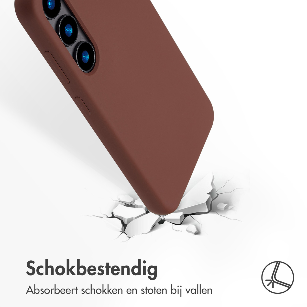 Accezz Liquid Silicone Backcover met MagSafe Samsung Galaxy S23 - New Tea Brown - Afbeelding 2