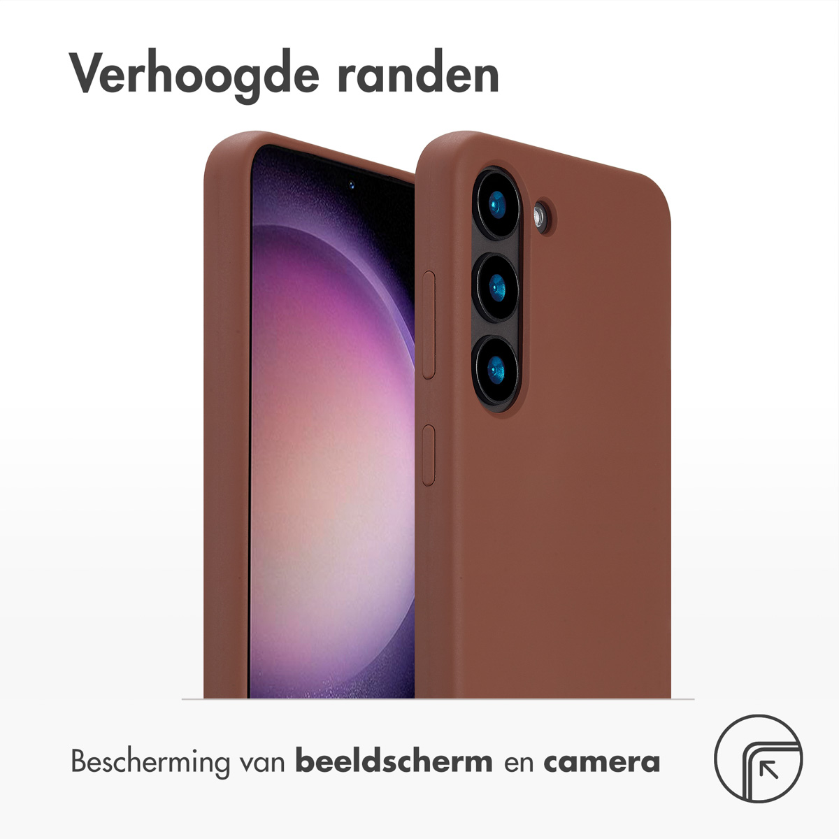 Accezz Liquid Silicone Backcover met MagSafe Samsung Galaxy S23 - New Tea Brown - Afbeelding 3