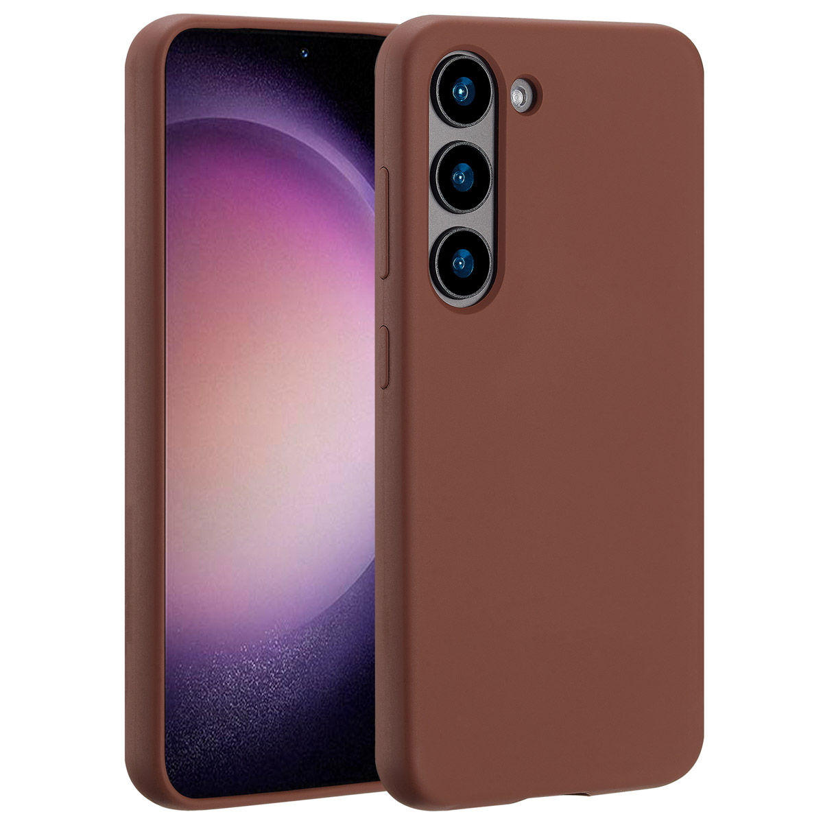 Accezz Liquid Silicone Backcover met MagSafe Samsung Galaxy S23 - New Tea Brown - Afbeelding 4