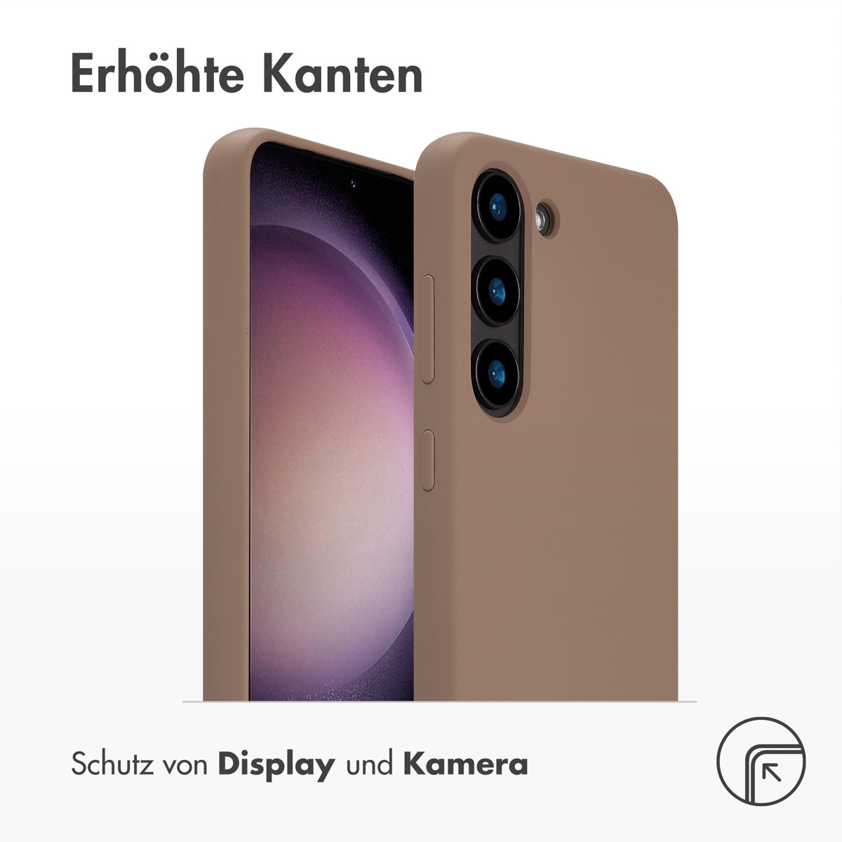 Accezz Liquid Silicone Backcover met MagSafe Samsung Galaxy S23 - Lichtbruin - Afbeelding 8