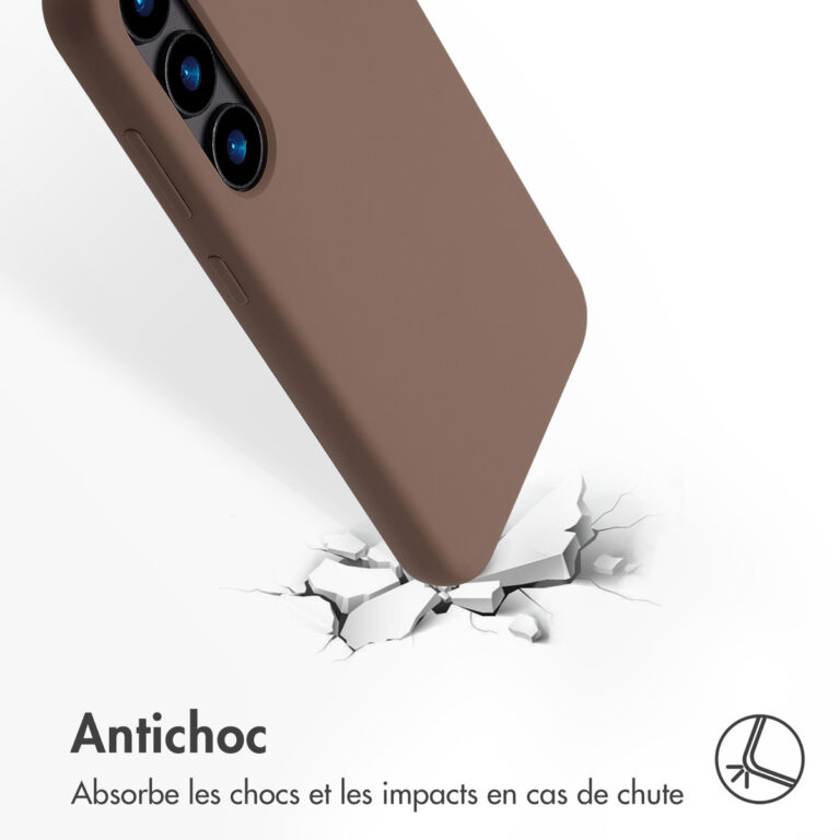 Accezz Liquid Silicone Backcover met MagSafe Samsung Galaxy S23 - Lichtbruin - Afbeelding 8