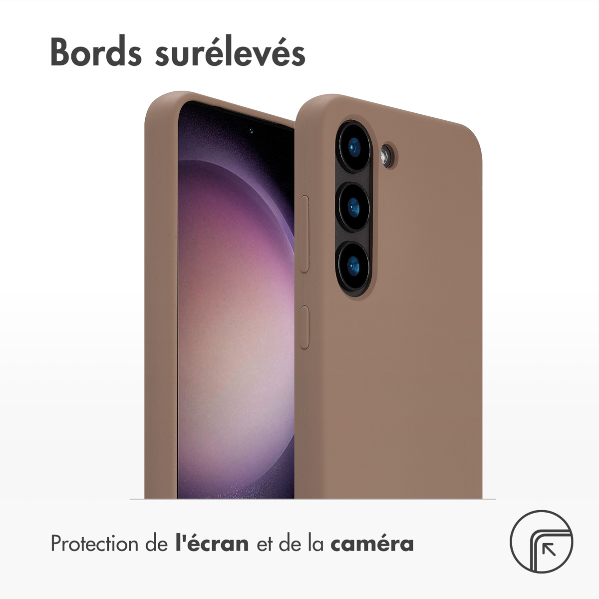 Accezz Liquid Silicone Backcover met MagSafe Samsung Galaxy S23 - Lichtbruin - Afbeelding 6