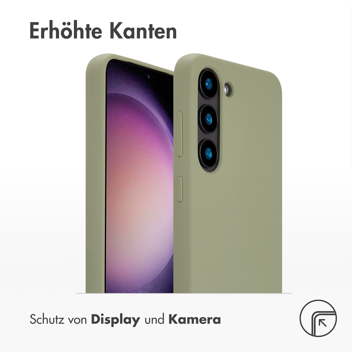 Accezz Liquid Silicone Backcover met MagSafe Samsung Galaxy S23 - Cooper Green - Afbeelding 8