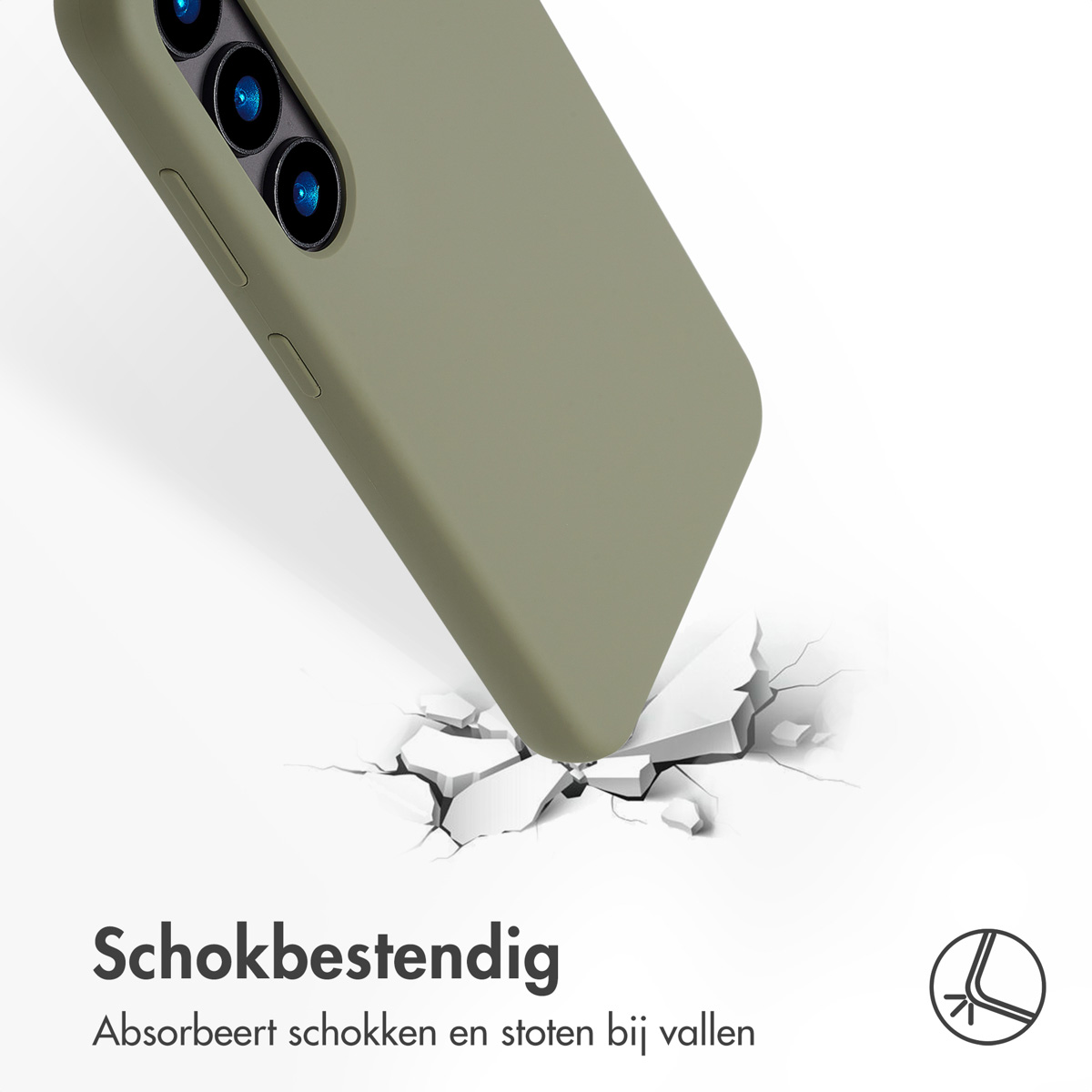 Accezz Liquid Silicone Backcover met MagSafe Samsung Galaxy S23 - Cooper Green - Afbeelding 3