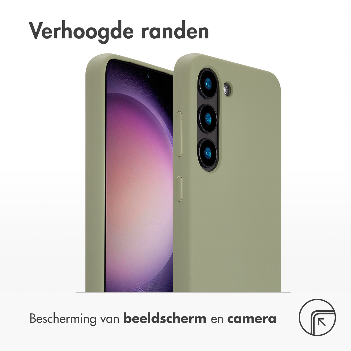 Accezz Liquid Silicone Backcover met MagSafe Samsung Galaxy S23 - Cooper Green - Afbeelding 2