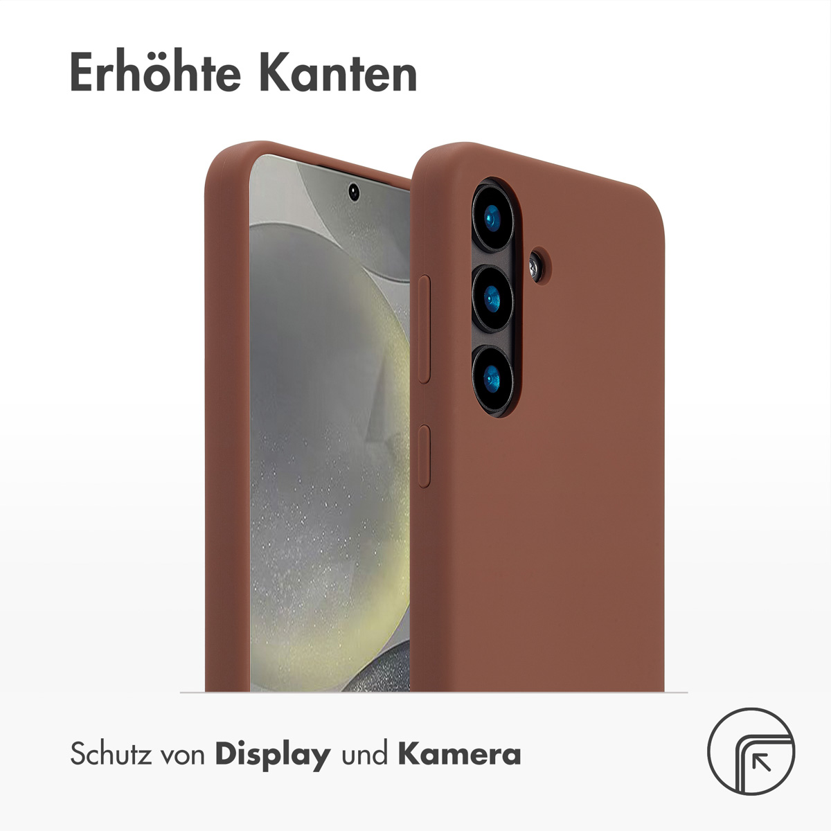 Accezz Liquid Silicone Backcover met MagSafe Samsung Galaxy S24 - New Tea Brown - Afbeelding 8