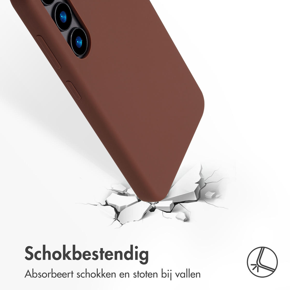 Accezz Liquid Silicone Backcover met MagSafe Samsung Galaxy S24 - New Tea Brown - Afbeelding 3