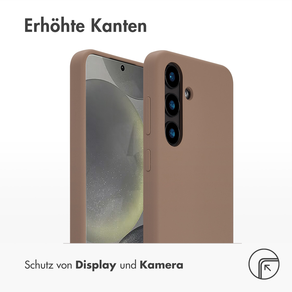 Accezz Liquid Silicone Backcover met MagSafe Samsung Galaxy S24 - Lichtbruin - Afbeelding 8