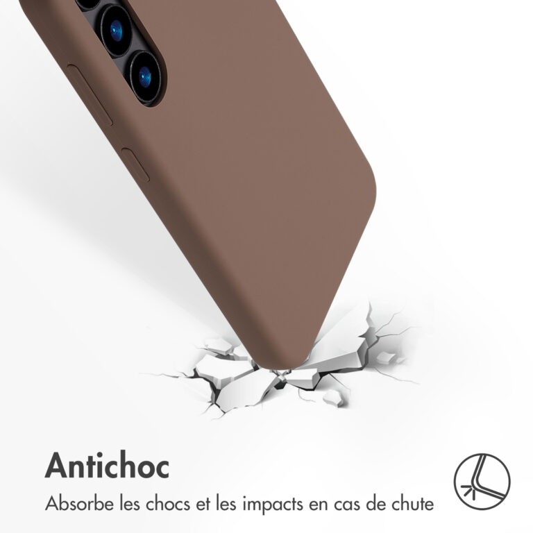 Accezz Liquid Silicone Backcover met MagSafe Samsung Galaxy S24 - Lichtbruin - Afbeelding 9