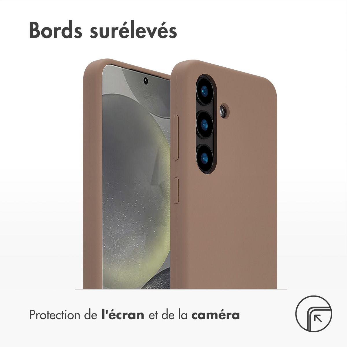 Accezz Liquid Silicone Backcover met MagSafe Samsung Galaxy S24 - Lichtbruin - Afbeelding 5