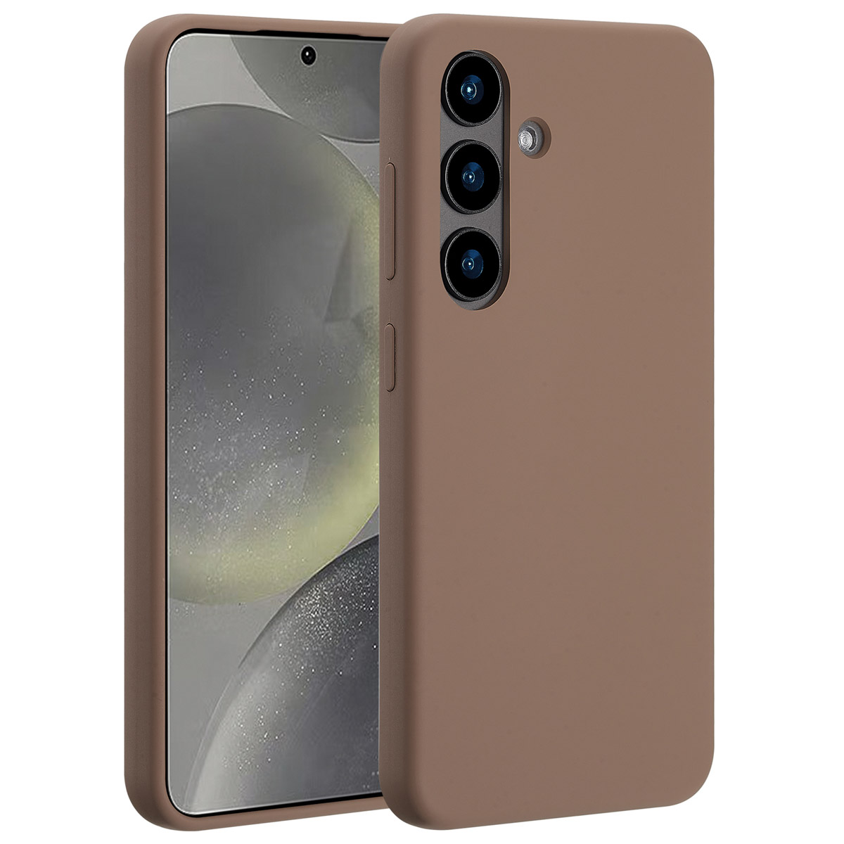 Accezz Liquid Silicone Backcover met MagSafe Samsung Galaxy S24 - Lichtbruin - Afbeelding 7