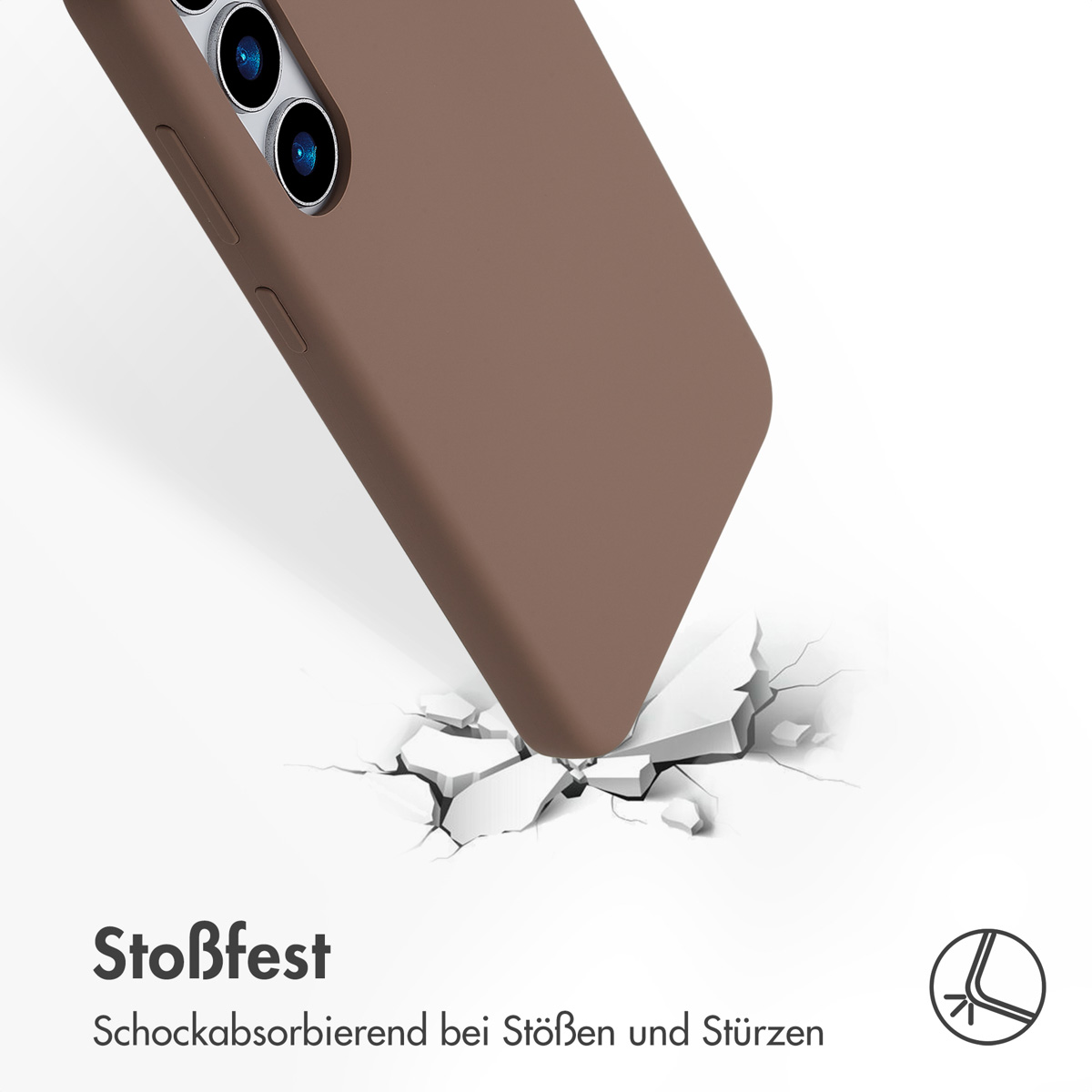 Accezz Liquid Silicone Backcover met MagSafe Samsung Galaxy S24 Plus - Lichtbruin - Afbeelding 9