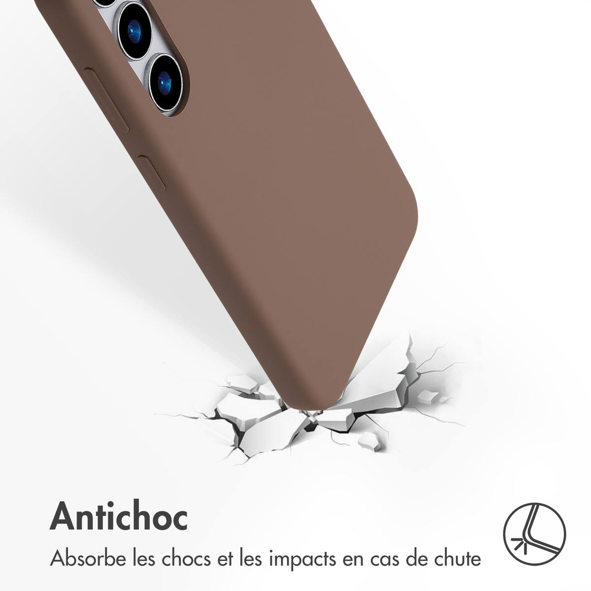 Accezz Liquid Silicone Backcover met MagSafe Samsung Galaxy S24 Plus - Lichtbruin - Afbeelding 6