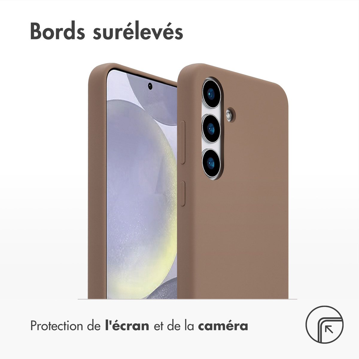 Accezz Liquid Silicone Backcover met MagSafe Samsung Galaxy S24 Plus - Lichtbruin - Afbeelding 5