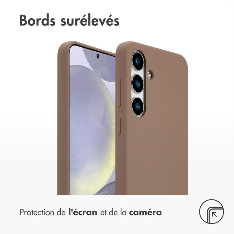 Accezz Liquid Silicone Backcover met MagSafe Samsung Galaxy S24 Plus - Lichtbruin - Afbeelding 8