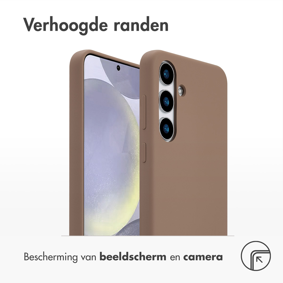 Accezz Liquid Silicone Backcover met MagSafe Samsung Galaxy S24 Plus - Lichtbruin - Afbeelding 2