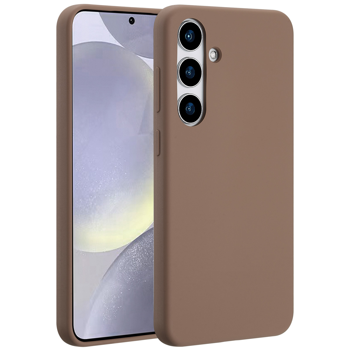 Accezz Liquid Silicone Backcover met MagSafe Samsung Galaxy S24 Plus - Lichtbruin - Afbeelding 4