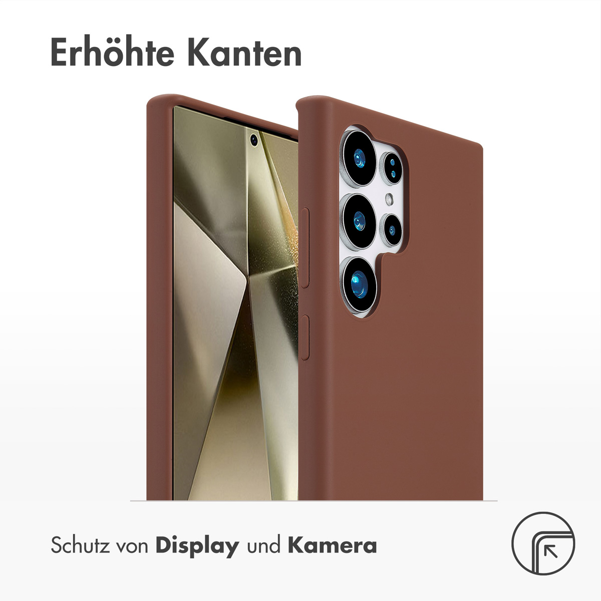 Accezz Liquid Silicone Backcover met MagSafe Samsung Galaxy S24 Ultra - New Tea Brown - Afbeelding 8