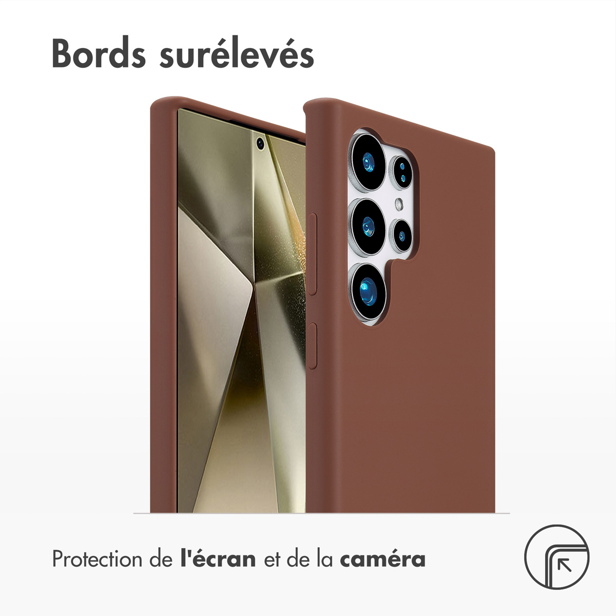 Accezz Liquid Silicone Backcover met MagSafe Samsung Galaxy S24 Ultra - New Tea Brown - Afbeelding 5