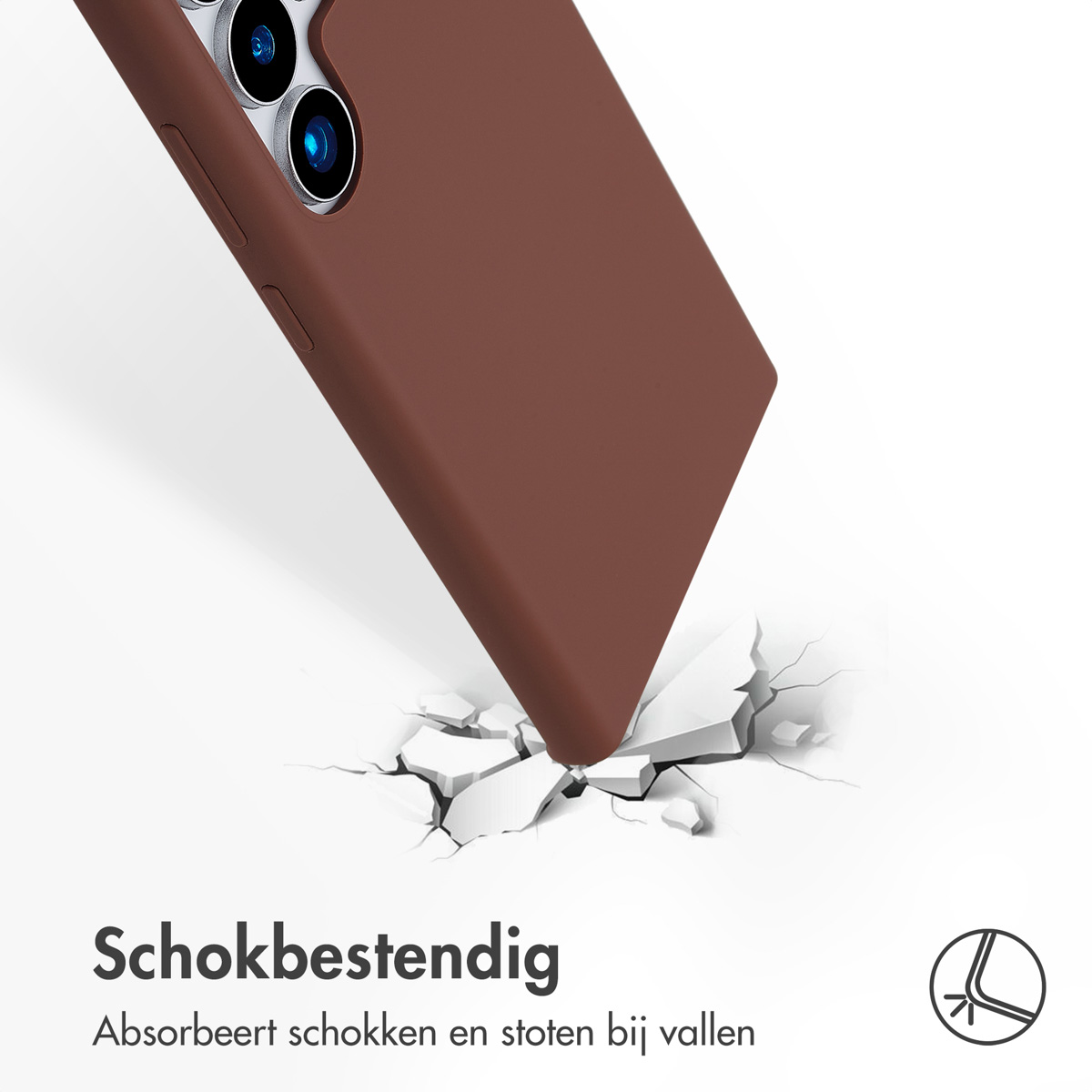 Accezz Liquid Silicone Backcover met MagSafe Samsung Galaxy S24 Ultra - New Tea Brown - Afbeelding 3