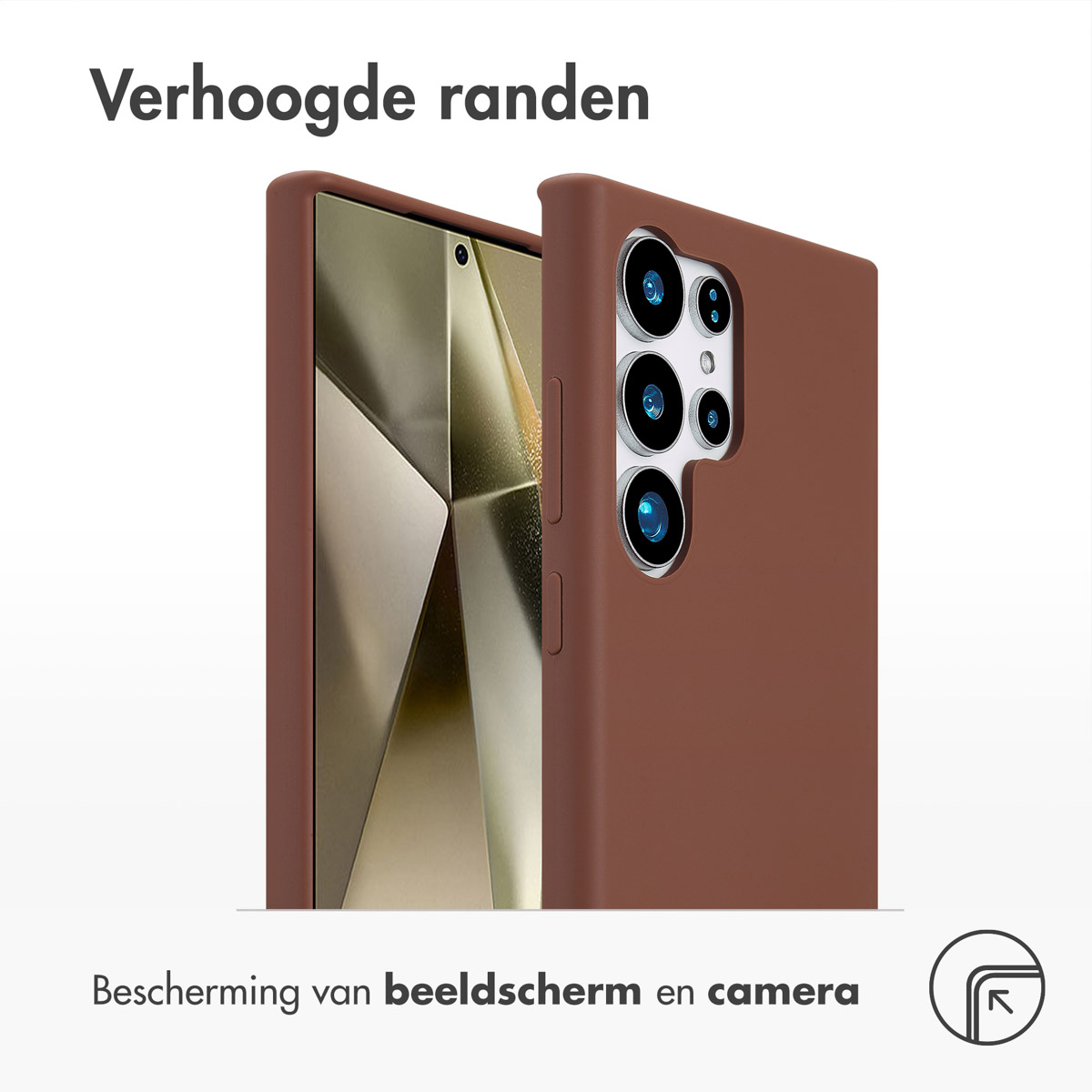 Accezz Liquid Silicone Backcover met MagSafe Samsung Galaxy S24 Ultra - New Tea Brown - Afbeelding 2