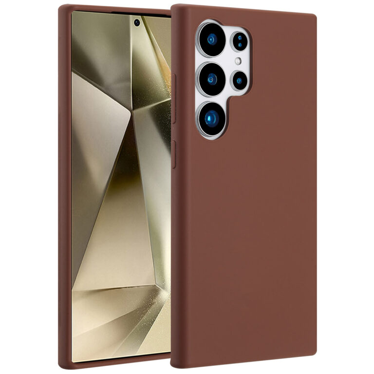 Accezz Liquid Silicone Backcover met MagSafe Samsung Galaxy S24 Ultra - New Tea Brown - Afbeelding 10