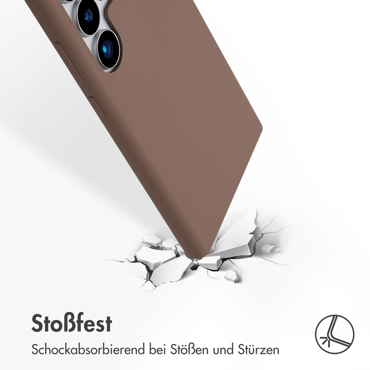 Accezz Liquid Silicone Backcover met MagSafe Samsung Galaxy S24 Ultra - Lichtbruin - Afbeelding 9