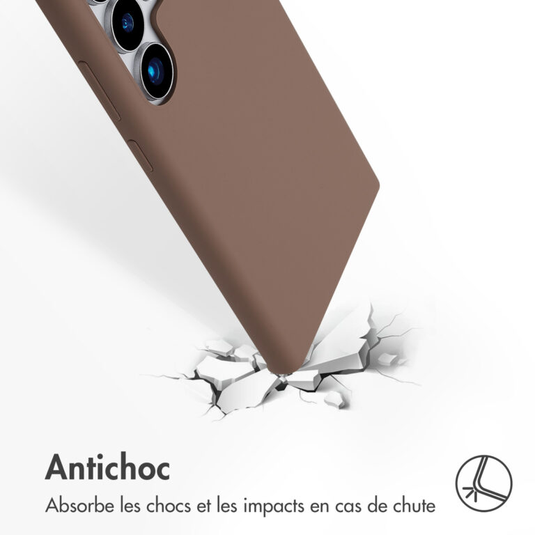 Accezz Liquid Silicone Backcover met MagSafe Samsung Galaxy S24 Ultra - Lichtbruin - Afbeelding 9