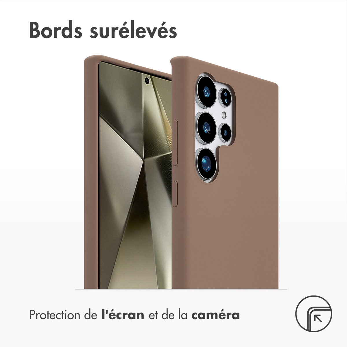 Accezz Liquid Silicone Backcover met MagSafe Samsung Galaxy S24 Ultra - Lichtbruin - Afbeelding 5