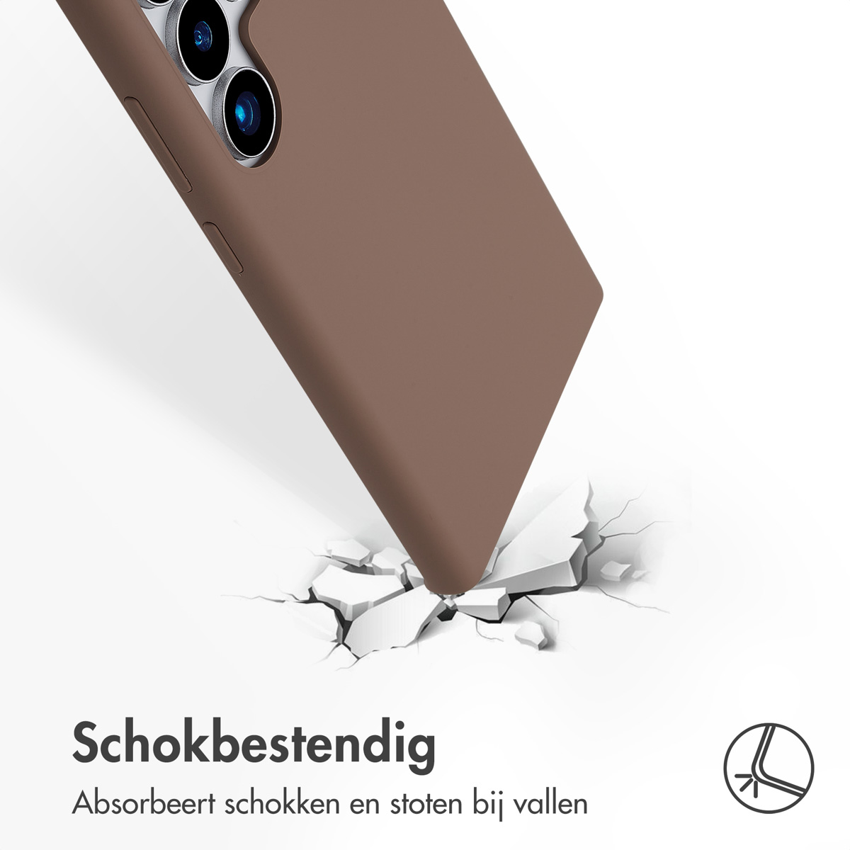 Accezz Liquid Silicone Backcover met MagSafe Samsung Galaxy S24 Ultra - Lichtbruin - Afbeelding 2