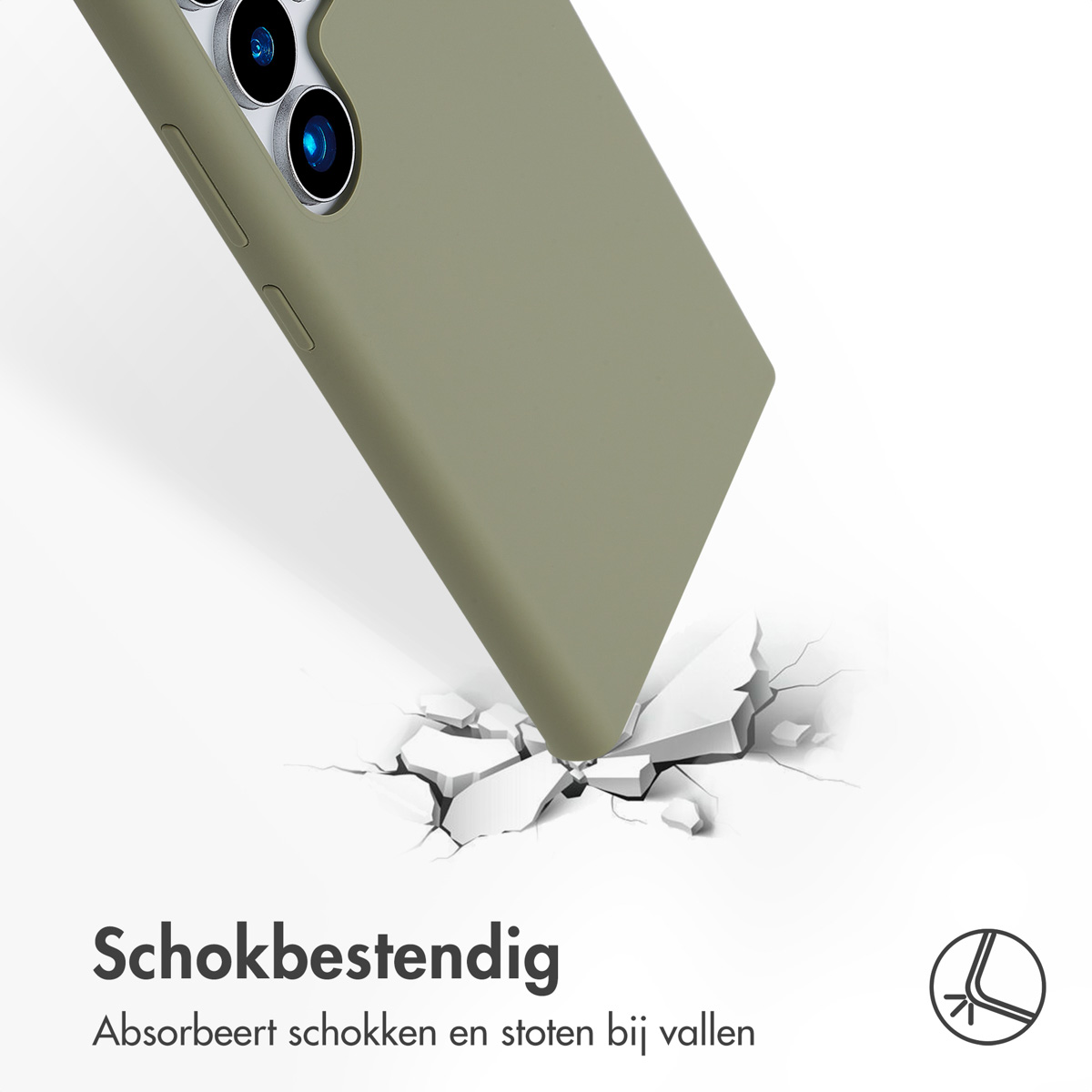 Accezz Liquid Silicone Backcover met MagSafe Samsung Galaxy S24 Ultra - Cooper Green - Afbeelding 3