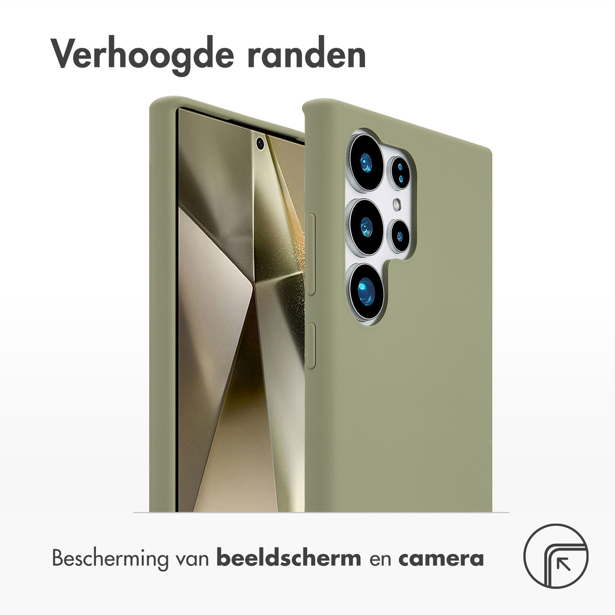 Accezz Liquid Silicone Backcover met MagSafe Samsung Galaxy S24 Ultra - Cooper Green - Afbeelding 2