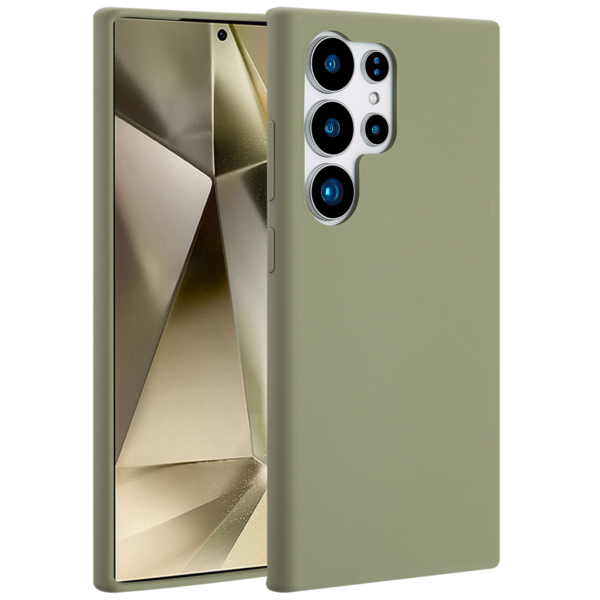 Accezz Liquid Silicone Backcover met MagSafe Samsung Galaxy S24 Ultra - Cooper Green - Afbeelding 7