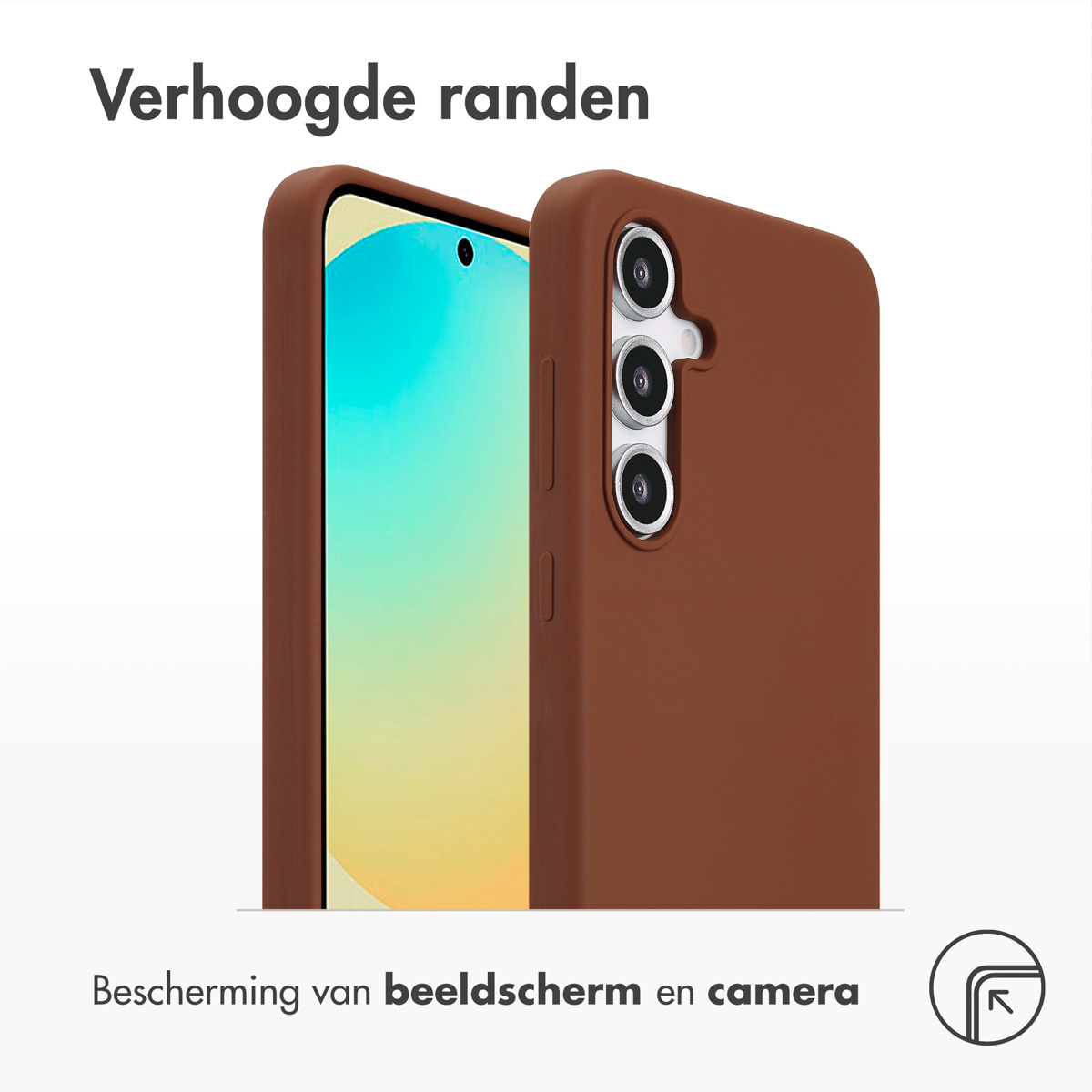 Accezz Liquid Silicone Backcover met MagSafe Samsung Galaxy S24 FE - New Tea Brown - Afbeelding 3