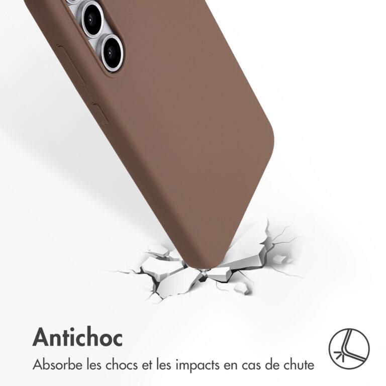 Accezz Liquid Silicone Backcover met MagSafe Samsung Galaxy S24 FE - Lichtbruin - Afbeelding 9