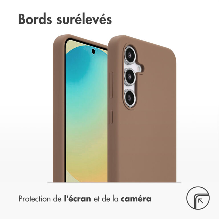 Accezz Liquid Silicone Backcover met MagSafe Samsung Galaxy S24 FE - Lichtbruin - Afbeelding 8