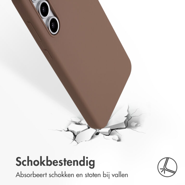 Accezz Liquid Silicone Backcover met MagSafe Samsung Galaxy S24 FE - Lichtbruin - Afbeelding 6