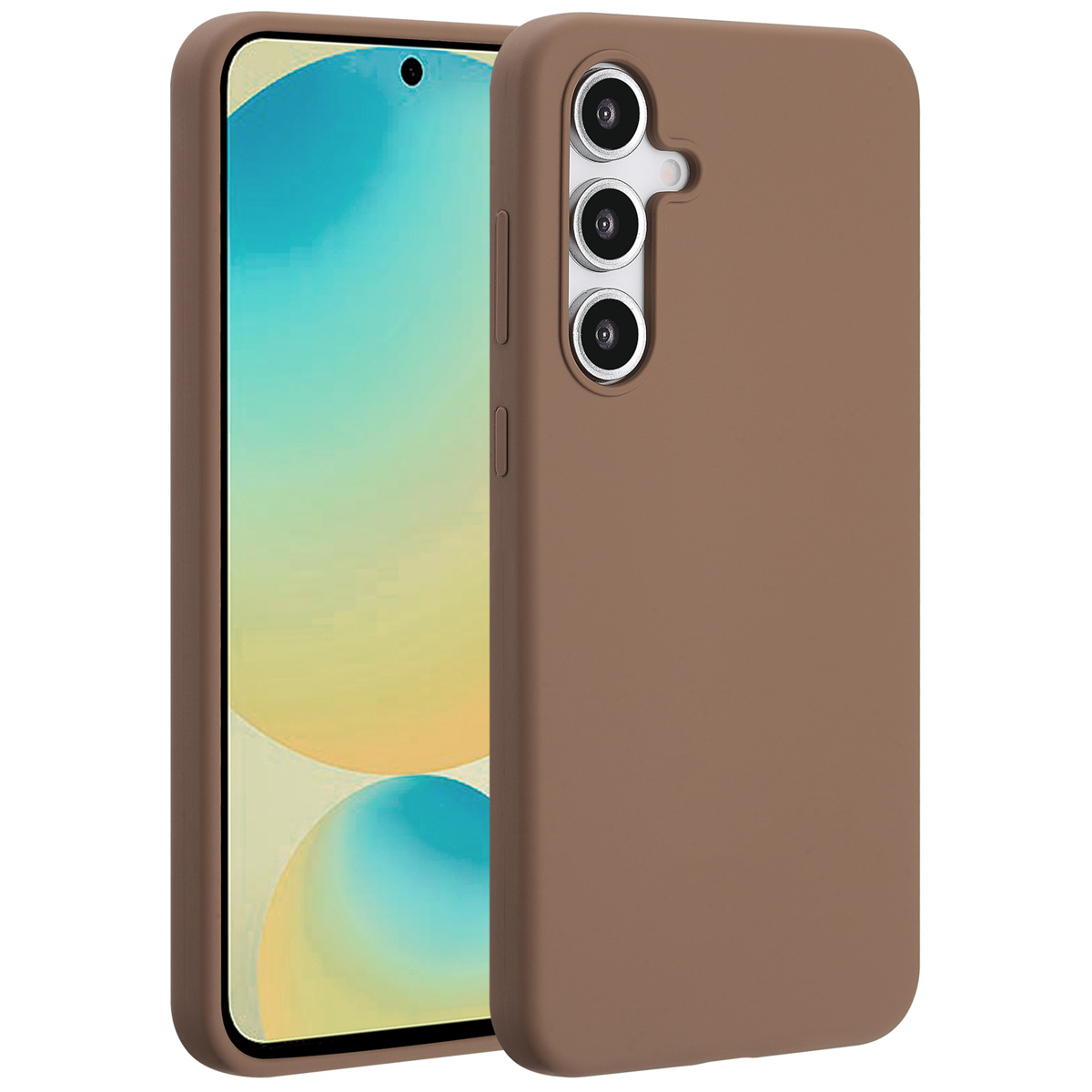 Accezz Liquid Silicone Backcover met MagSafe Samsung Galaxy S24 FE - Lichtbruin - Afbeelding 7