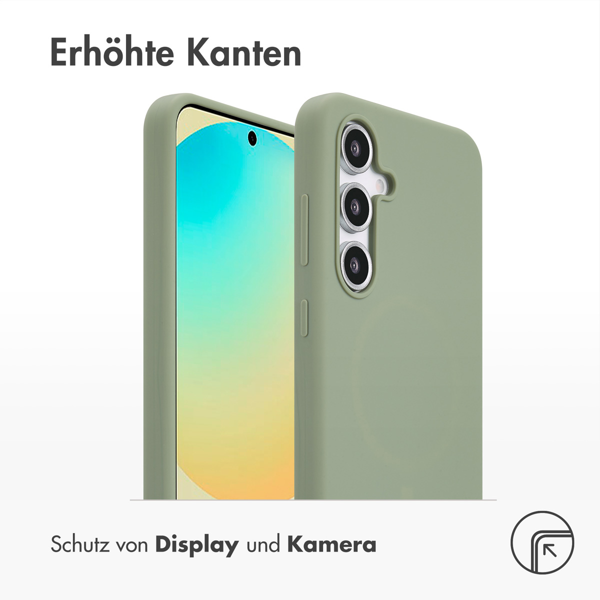 Accezz Liquid Silicone Backcover met MagSafe Samsung Galaxy S24 FE - Cooper Green - Afbeelding 8