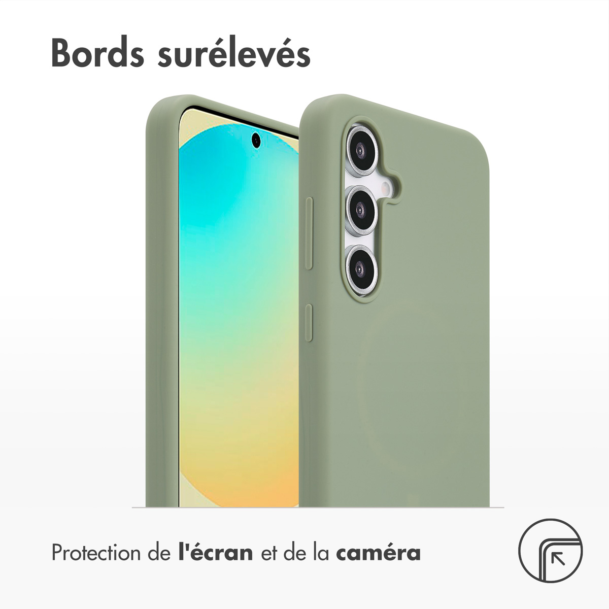 Accezz Liquid Silicone Backcover met MagSafe Samsung Galaxy S24 FE - Cooper Green - Afbeelding 5