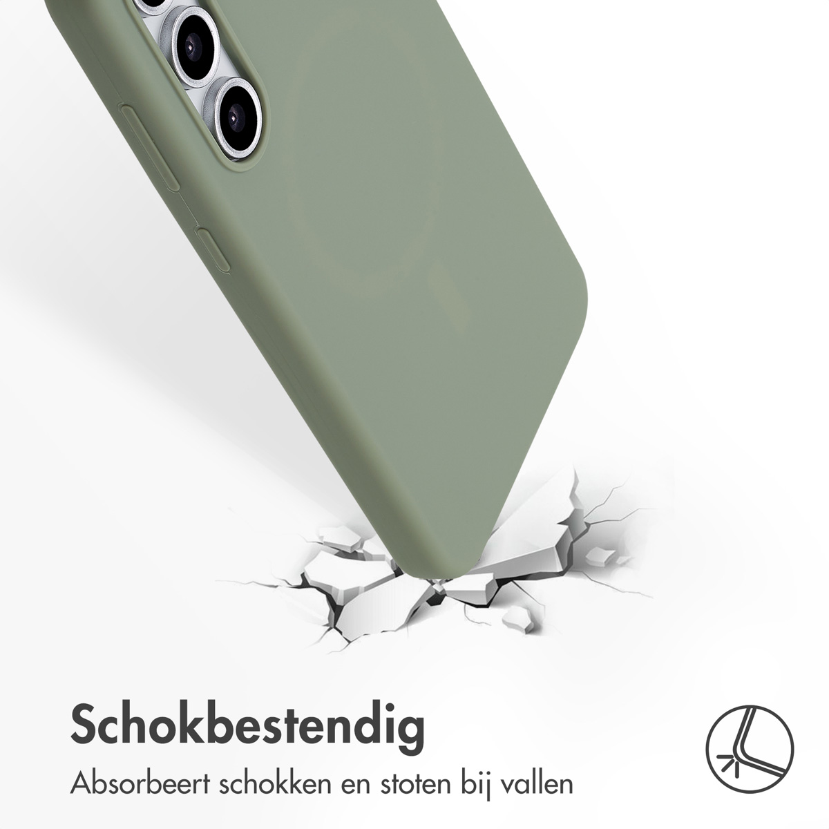 Accezz Liquid Silicone Backcover met MagSafe Samsung Galaxy S24 FE - Cooper Green - Afbeelding 3