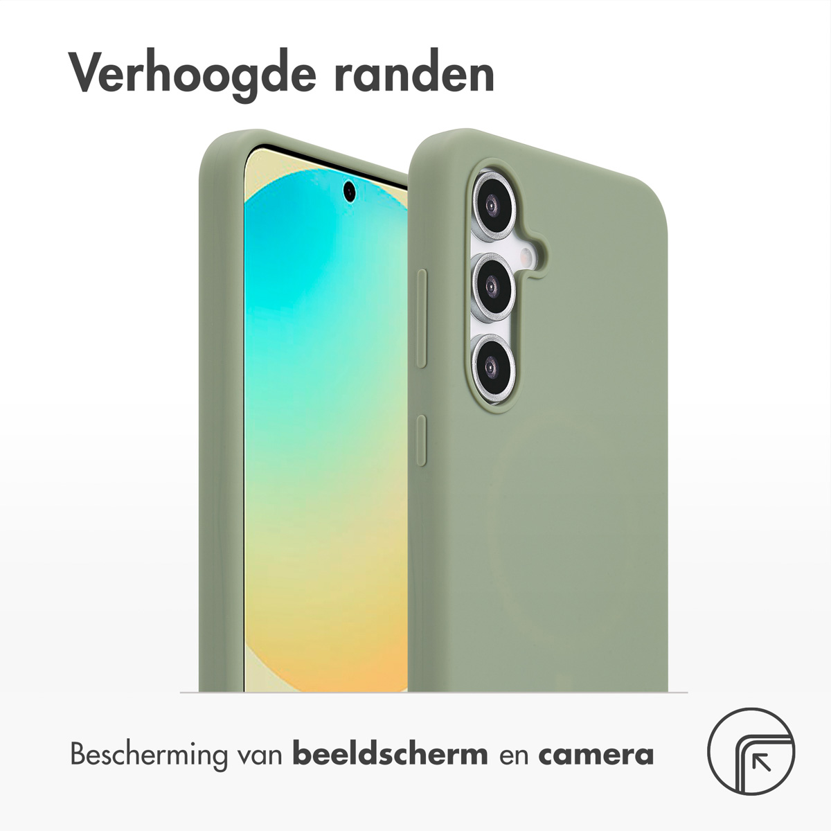 Accezz Liquid Silicone Backcover met MagSafe Samsung Galaxy S24 FE - Cooper Green - Afbeelding 2