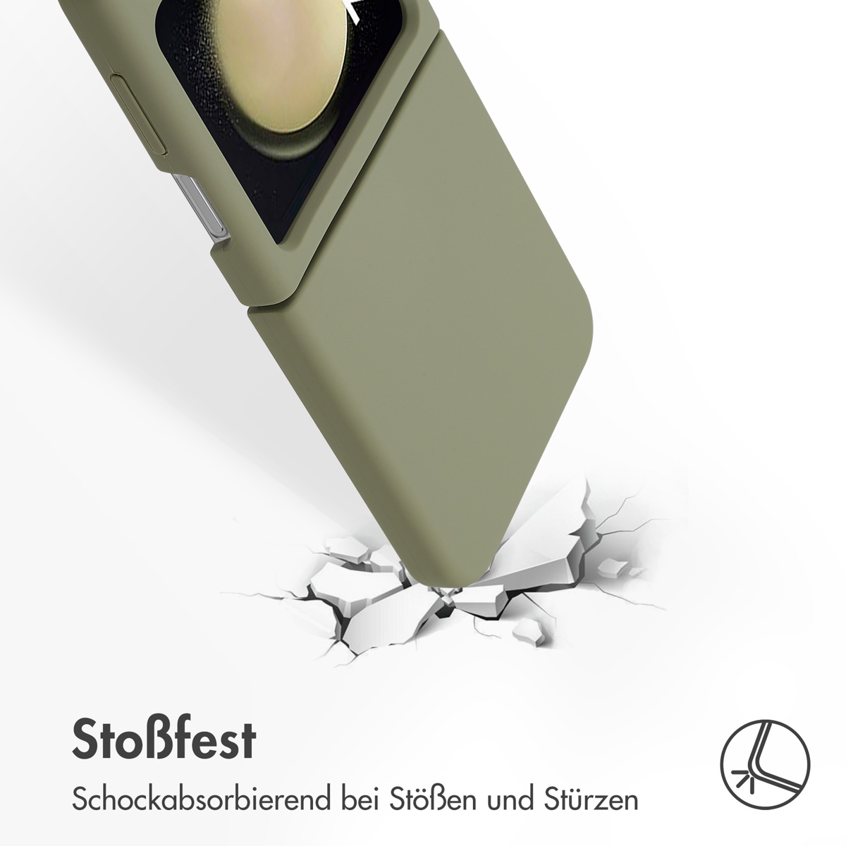 Accezz Liquid Silicone Backcover met MagSafe Samsung Galaxy Z Flip 5 - Cooper Green - Afbeelding 8