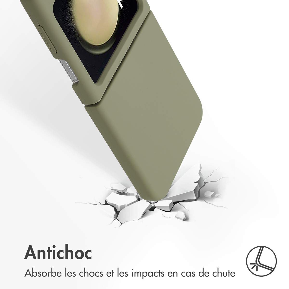 Accezz Liquid Silicone Backcover met MagSafe Samsung Galaxy Z Flip 5 - Cooper Green - Afbeelding 6