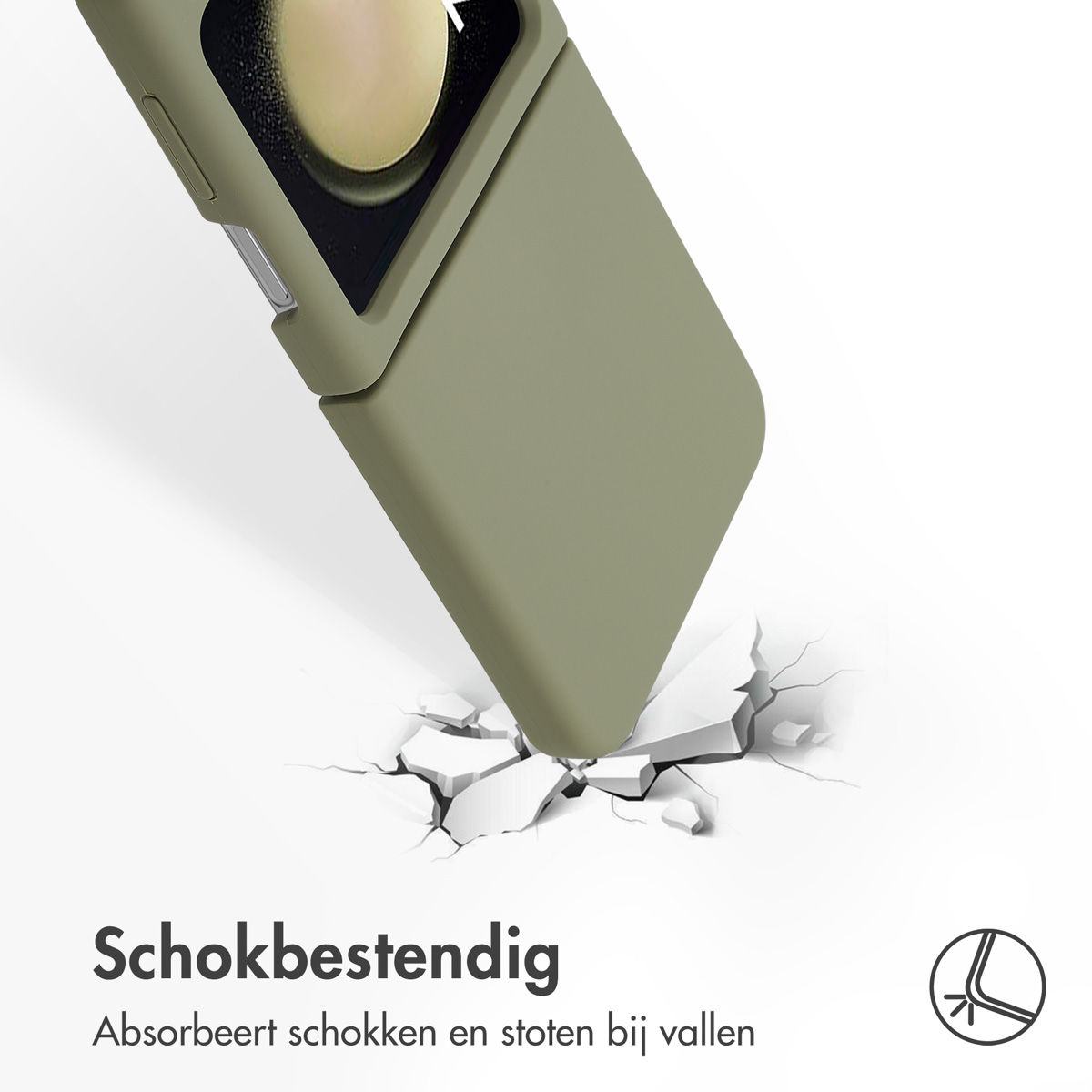 Accezz Liquid Silicone Backcover met MagSafe Samsung Galaxy Z Flip 5 - Cooper Green - Afbeelding 2