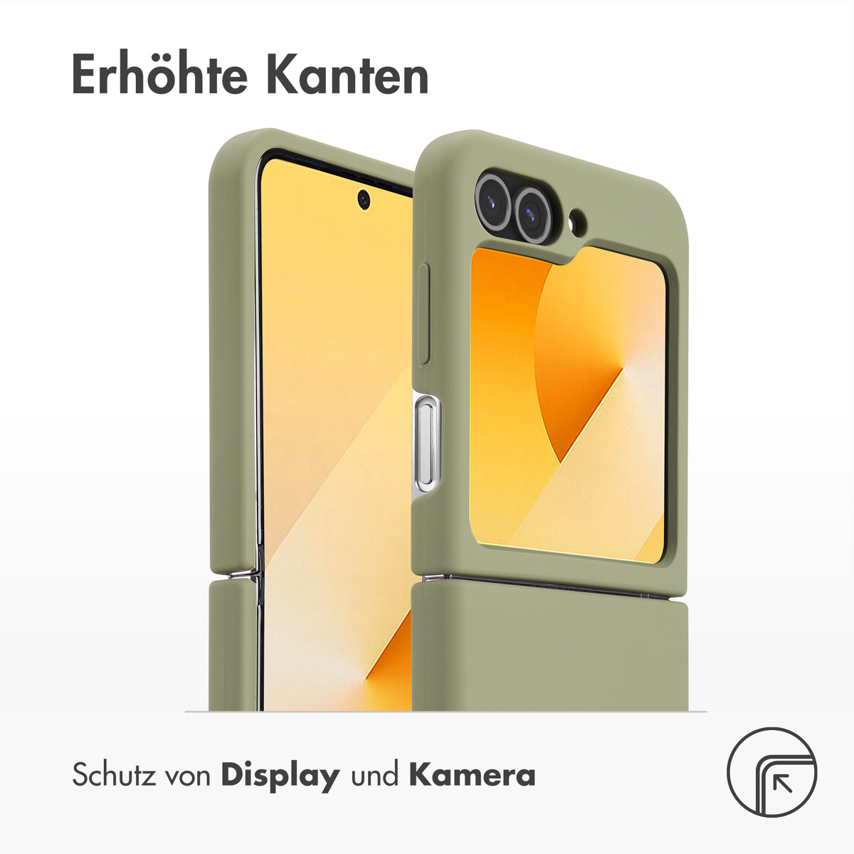 Accezz Liquid Silicone Backcover met MagSafe Samsung Galaxy Z Flip 6 - Cooper Green - Afbeelding 8