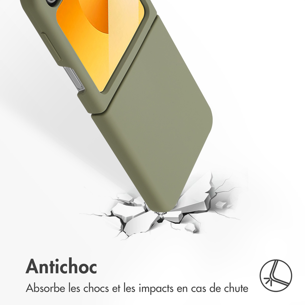 Accezz Liquid Silicone Backcover met MagSafe Samsung Galaxy Z Flip 6 - Cooper Green - Afbeelding 6