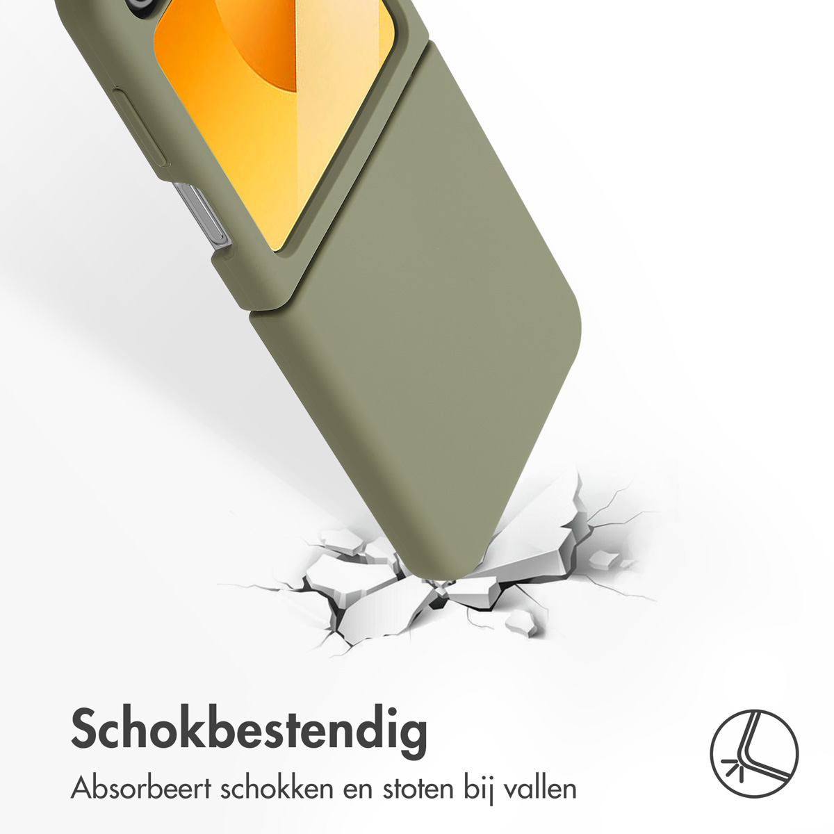 Accezz Liquid Silicone Backcover met MagSafe Samsung Galaxy Z Flip 6 - Cooper Green - Afbeelding 3