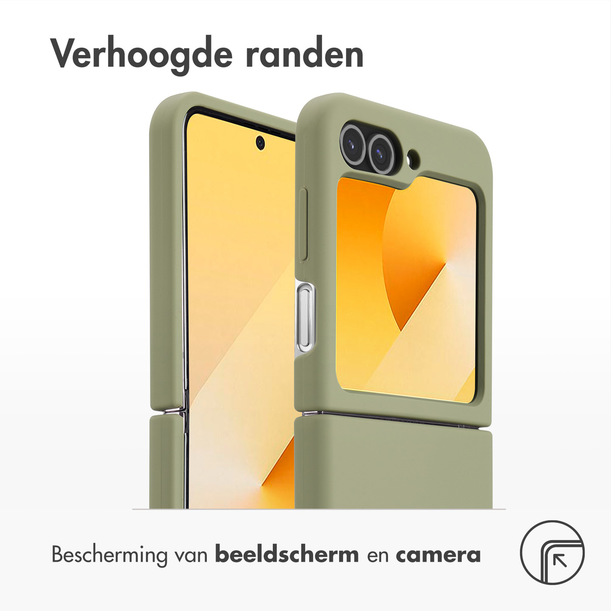 Accezz Liquid Silicone Backcover met MagSafe Samsung Galaxy Z Flip 6 - Cooper Green - Afbeelding 2