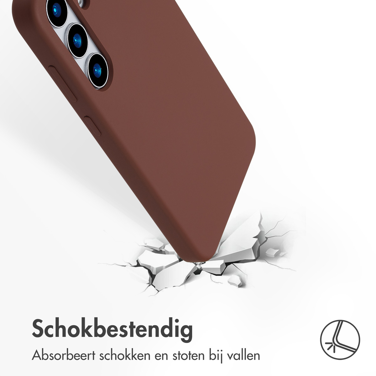 Accezz Liquid Silicone Backcover met MagSafe Samsung Galaxy S25 Plus - New Tea Brown - Afbeelding 3